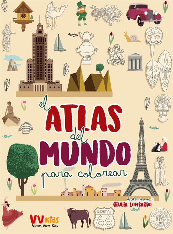 Atlas Del Mundo Para Colorear (Vvkids)